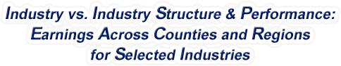 Mississippi - Industry vs. Industry Structure & Performance: Earnings Across Counties and Regions for Selected Industries