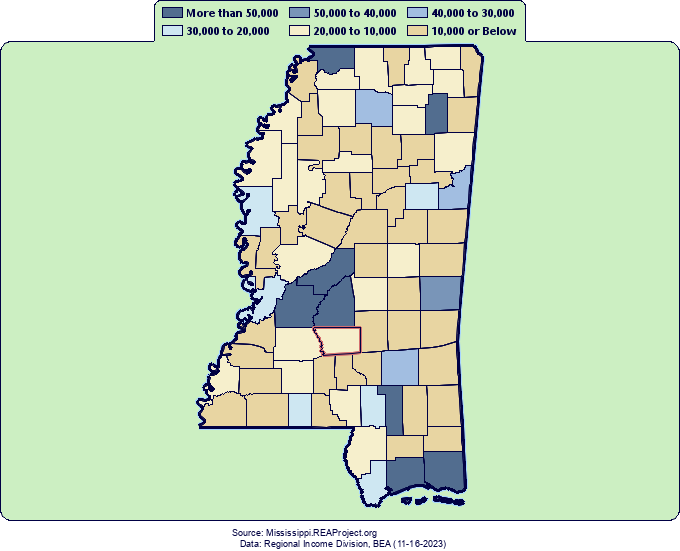 Employment by County, 2017